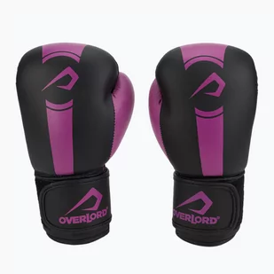 Rękawice bokserskie dziecięce Overlord Boxer czarno-różowe 100003-PK  6 oz - Rękawice bokserskie - miniaturka - grafika 1