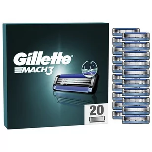 Ostrza do golarki GILLETTE Mach3 (20 sztuk) - Akcesoria i części do maszynek do golenia - miniaturka - grafika 1