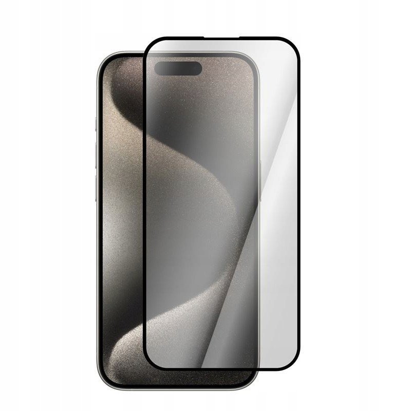 9D Szkło Do Apple Iphone 15 / 15 Pro Full Glue Czarne Szkiełko Ochronne Szybka Hartowana Na Ekran
