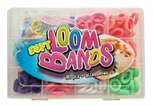 Prace ręczne dla dzieci - Zestaw kolorowych gumek do bransoletek włosów dekoracji 180 szt+akcesoria - miniaturka - grafika 1