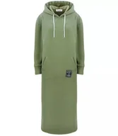 Bluzy damskie - Ciepła bluza damska dresowa Oversize Sukienka Bawełniana Kaptur - miniaturka - grafika 1