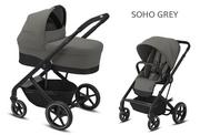 Wózki dziecięce - CYBEX BALIOS S LUX BLACK FRAME 2w1 Soho Grey - miniaturka - grafika 1