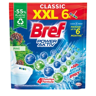Odświeżające kostki do WC Bref Power Aktiv o zapachu sosny, duża paczka 6x50 g - Środki do WC - miniaturka - grafika 1