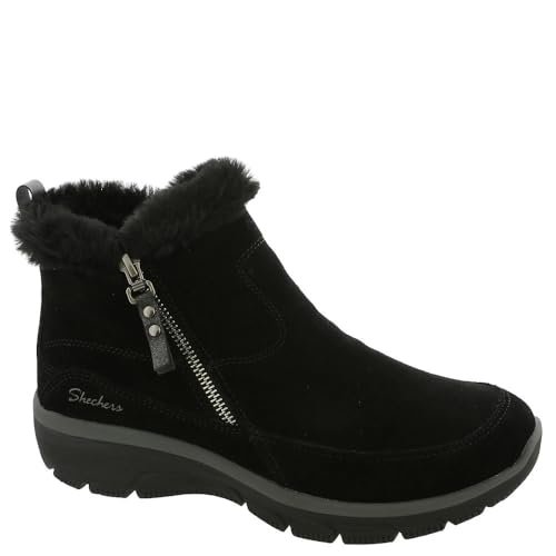 Skechers Damskie botki Easy Going Cool Zip, Czarny, 38.5 EU