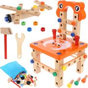Zabawki interaktywne dla dzieci - Drewniany Warsztat dla Dzieci Narzędzia Krzesło - miniaturka - grafika 1