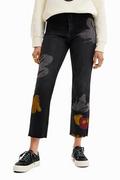 Spodnie damskie - Desigual jeansy damskie, czarny, 40 - miniaturka - grafika 1