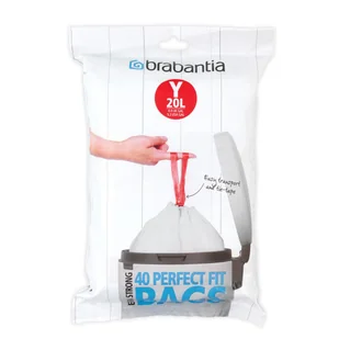 Brabantia Worki Na Śmieci 20 l z taśmą Bagsy 40szt - Worki na śmieci - miniaturka - grafika 3