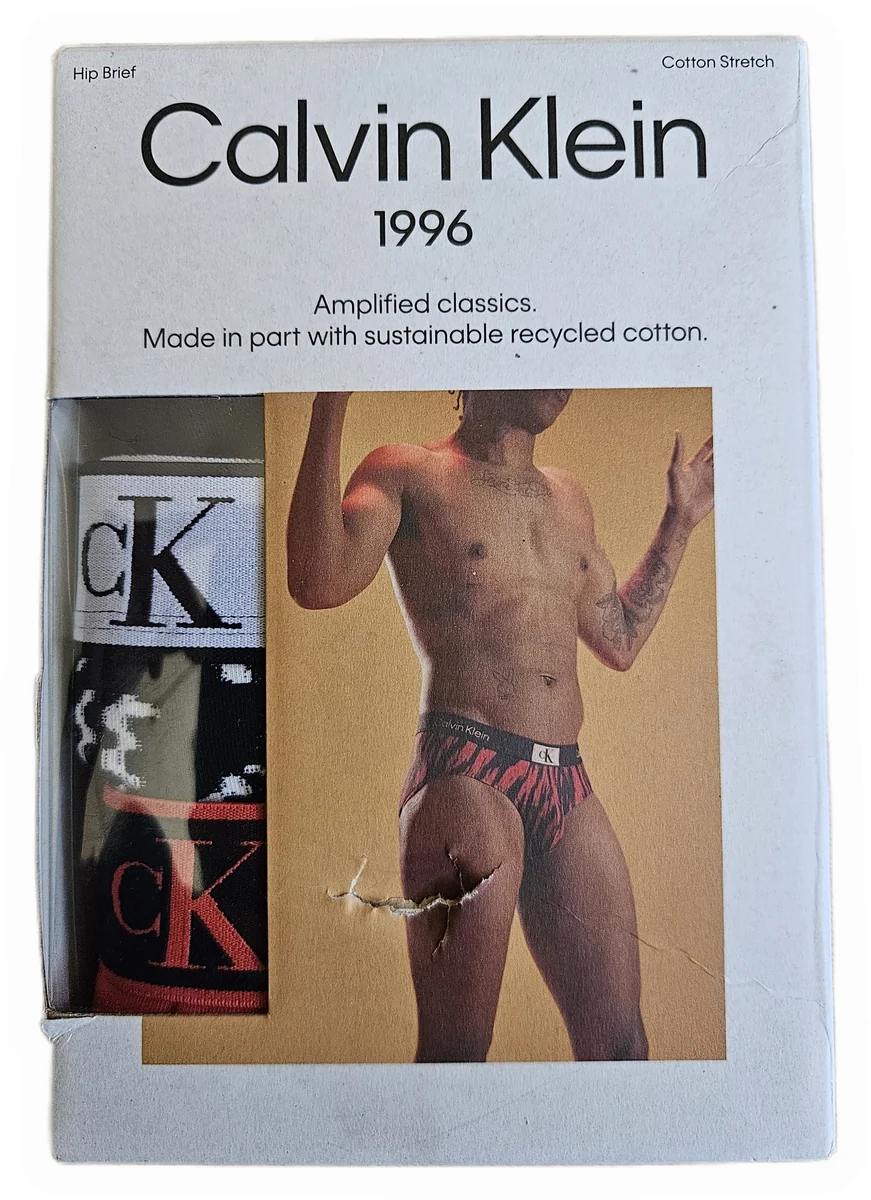 Calvin Klein Majtki Slipy Męskie 000NB3527A Hip Brief 3PK 3-Pack Rozmiar S