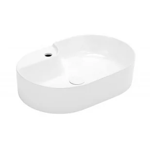 Uptrend Gloria umywalka 60x40 cm nablatowa owalna biała TR41302 - Umywalki - miniaturka - grafika 1