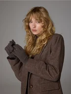 Moda i Uroda OUTLET - Reserved - Wełniane rękawiczki z dodatkiem kaszmiru - brązowy - miniaturka - grafika 1