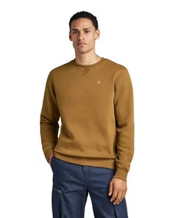 Bluzy męskie - G-STAR RAW Męska bluza premium Core Sweatshirt, brązowa (Oxide ocre C235-1329), XS - grafika 1