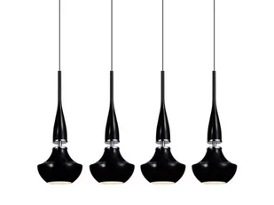 Azzardo el12 TASOS 4 LAMPA wisząca 4X40W E14 Czarny MD2095-4B (MD2095-4BK) - Lampy sufitowe - miniaturka - grafika 1