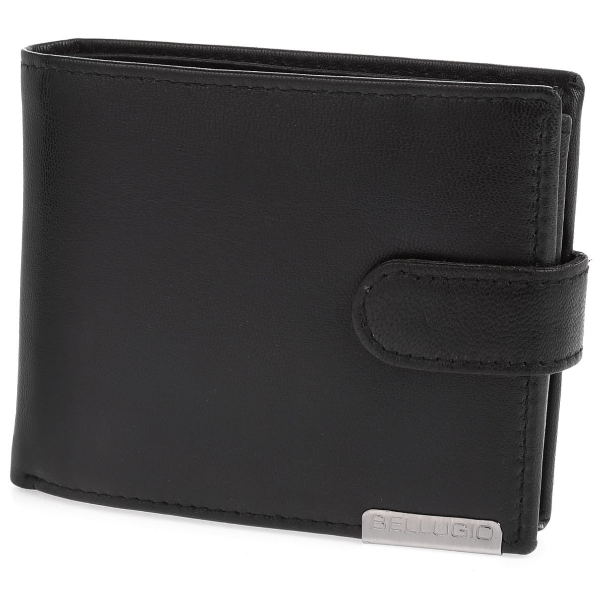 Portfel męski ze skóry z RFID Bellugio - czarny