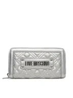 Portfele - LOVE MOSCHINO Duży Portfel Damski JC5600PP1MLA196B Srebrny - miniaturka - grafika 1