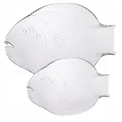 Miski i półmiski - PÓŁMISEK SZKLANY DO RYBY RYBA PATERA 2x SZKŁO - miniaturka - grafika 1