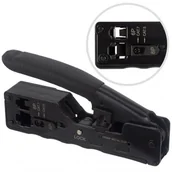 Pozostałe akcesoria sieciowe - NEKU Zaciskarka wtyków modularnych RJ45 z funkcją zaciskania ekranu i wtyków przelotowych - miniaturka - grafika 1