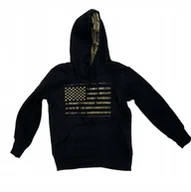 Bluzy dla dziewczynek - Czarna bluza dziecięca z kapturem MOSSY OAK 4latka - miniaturka - grafika 1