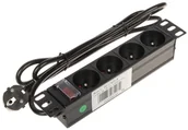 Listwy zasilające - Listwa zasilania Rack 10" przewód 1,8m PD-4/R10/R - miniaturka - grafika 1