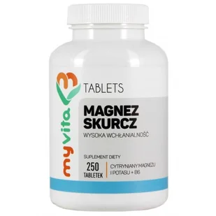 MyVita Magnez Skurcz Magnez + Potas + B6 250tabl. - Witaminy i minerały - miniaturka - grafika 1