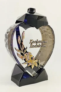 Znicz Duże SERCE LILIA Napis Kochanym Rodzicom - Lampiony i znicze - miniaturka - grafika 1