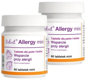 Dolvit Allergy  mini 2x60 tabletek - Suplementy i witaminy dla psów - miniaturka - grafika 1