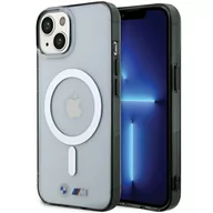 Etui i futerały do telefonów - Etui BMW BMHMP15SHCRS iPhone 15 6.1" przezroczysty/transparent hardcase Silver Ring MagSafe - miniaturka - grafika 1