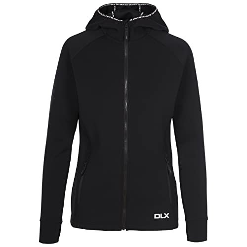 DLX Damska bluza z kapturem Trespass Anais, czarna, rozmiar 42