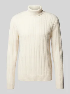Sweter z dzianiny z golfem model ‘BLATRENT’ - Swetry męskie - miniaturka - grafika 1