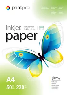 PrintPro Papier Fotograficzny Błyszczący A4 230g 50 szt (PGE230050A4) - Papier do drukarek - miniaturka - grafika 1