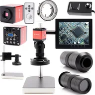 Mikroskopy i lupy - Mikroskop Cyfrowy K10M Kamera 2MP HDMI FULLHD Wyświetlacz LED 56X Techrebal - miniaturka - grafika 1