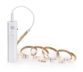 Taśmy LED - Aigostar - Ściemnialna taśma LED z czujnikiem 1m LED/2W/4xAAA 3000K IP65 - miniaturka - grafika 1