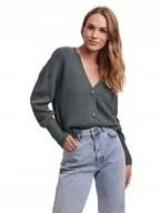 Swetry damskie - VERO MODA DAMSKI SWETER ROZPINANY ZIELONY S 6BA - miniaturka - grafika 1