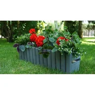 Donice - Doniczka balkonowa szary STOKROTKA 20 x 60 x 17 cm - miniaturka - grafika 1