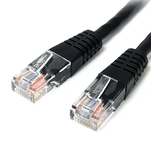 StarTech.com Kabel Ethernet Cat5e - 1 ft - czarny - kabel krosowy - formowany kabel Cat5e - krótki kabel sieciowy - kabel Ethernet - kabel kota 5e - 1 ft (M45PATCH1BK) - Kable miedziane - miniaturka - grafika 1