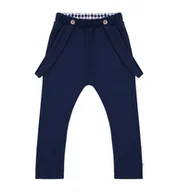 Moda i Uroda OUTLET - Spodnie z szelkami, granatowe - 116 - miniaturka - grafika 1