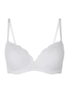 Biustonosze - Biustonosz z fiszbinami z mieszanki bawełny z koronką - miniaturka - grafika 1