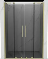 Ścianki i drzwi prysznicowe - Mexen Velar L Duo drzwi prysznicowe rozsuwane 150 cm, grafit, złote szczotkowane - 871-150-003-42-55 - miniaturka - grafika 1
