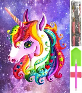 HAFT DIAMENTOWY DUŻY 5D Zestaw Obraz MOZAIKA D11 - Zabawki kreatywne - miniaturka - grafika 1