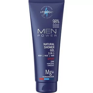 4organic MEN POWER naturalny żel pod prysznic Sport 250 ml - Żele pod prysznic dla mężczyzn - miniaturka - grafika 1