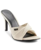Moda i Uroda OUTLET - DKNY Damskie sandały Badu Mid Heeled, Bone, 36 EU - miniaturka - grafika 1