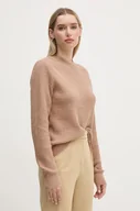 Swetry damskie - Calvin Klein sweter z domieszką wełny damski kolor beżowy  K20K207415 - miniaturka - grafika 1