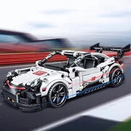 Klocki - KLOCKI SAMOCHÓD SPORTOWY KOLOR BIAŁY 399EL TECHNIC ZESTAW KLOCKÓW PREZENT - miniaturka - grafika 1
