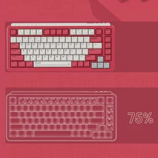 MIIIW Art Series Z830 Mechanical Keyboard 83 Keys Triple-mode - Red - Klawiatury - miniaturka - grafika 3