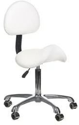 Taboret kosmetyczny BY-8373 biały - Krzesła i taborety kosmetyczne - miniaturka - grafika 1