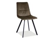 Krzesła - Krzesło Loftowe Toledo Velvet Brązowe Aksamitne - miniaturka - grafika 1