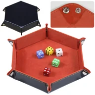 Gry planszowe - Tacka na Kości Pomarańczowa Orange Sześciokątna Hex Dice Tray RPG gry planszowe - miniaturka - grafika 1