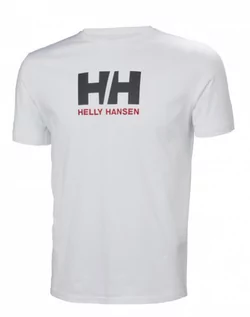 Koszulki sportowe męskie - Męski t-shirt z nadrukiem Helly Hansen HH Logo T-Shirt - biały - HELLY HANSEN - grafika 1