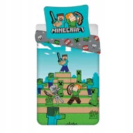 Pościel dla dzieci - Pościel Dziecięca Minecraft 140x200 70x90 cm Wojownicy - miniaturka - grafika 1