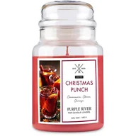 Świece - Świąteczna świeca zapachowa w szkle duża Purple River 623 g - Christmas Punch - miniaturka - grafika 1