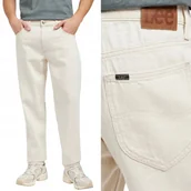 Spodnie męskie - Lee OSCAR Off White HEMP DżINS białe luźne zwężane spodnie jeansowe W29 L32 - miniaturka - grafika 1
